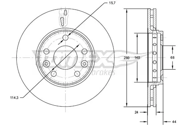 Disque de frein TOMEX Brakes TX 72-61