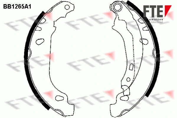 Jeu de mâchoires de frein FTE 9100057
