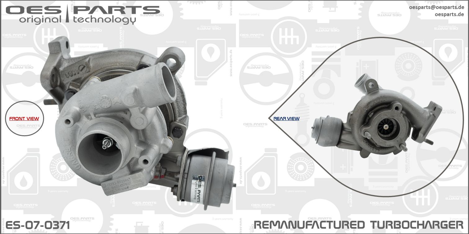 Turbocompresseur, suralimentation OES PARTS ES-07-0371