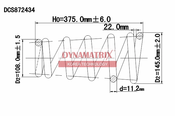 Ressort de suspension DYNAMATRIX DCS872434