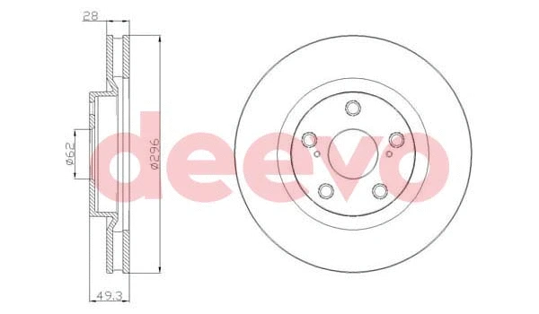 Disque de frein DEEVO BD19620