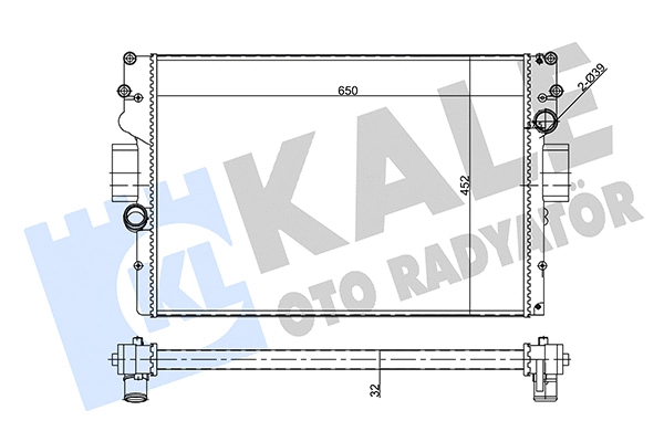 Radiateur, refroidissement du moteur KALE OTO RADYATÖR 356410