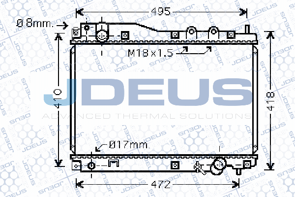 Radiateur, refroidissement du moteur JDEUS 013M26