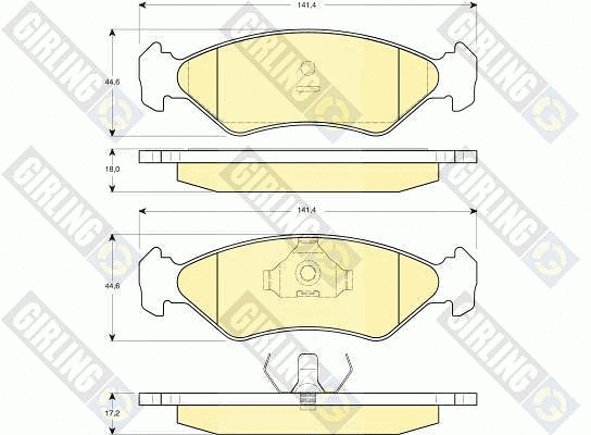 Kit de plaquettes de frein, frein à disque GIRLING 6109532