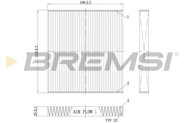 Filtre, air de l'habitacle BREMSI FC0988C