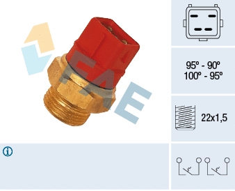 Interrupteur de température, ventilateur de radiateur FAE 37960