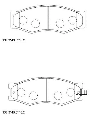 Kit de plaquettes de frein, frein à disque ASIMCO KD1787