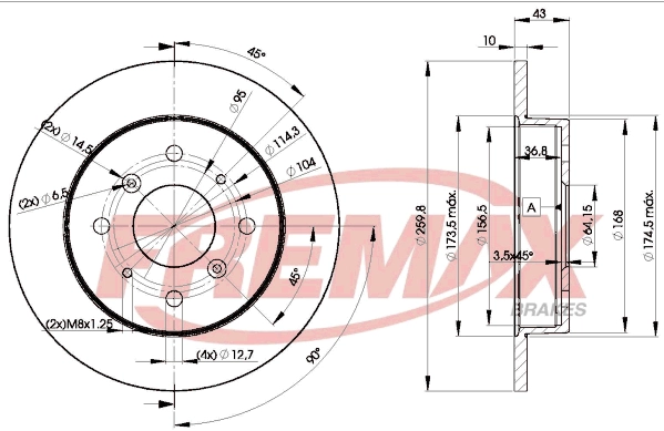 Disque de frein FREMAX BD-0802