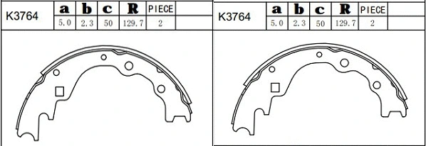 Jeu de mâchoires de frein ASIMCO K3764