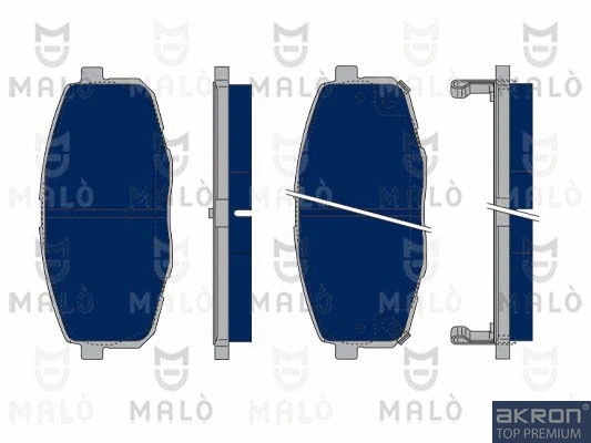 Kit de plaquettes de frein, frein à disque AKRON-MALÒ 1050195