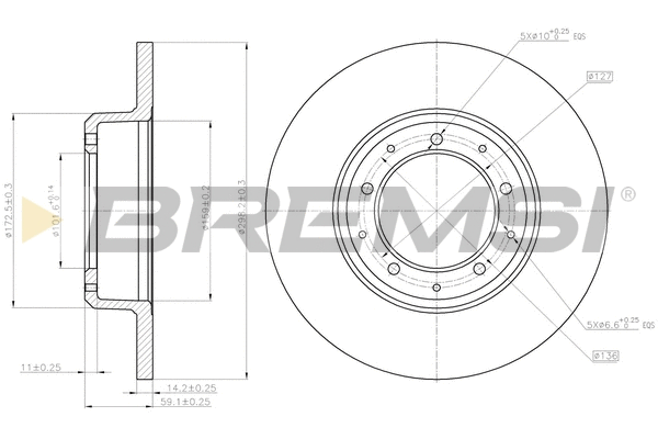 Disque de frein BREMSI CD8083S