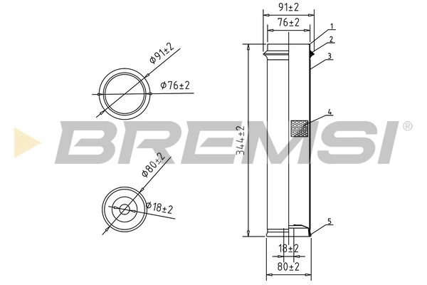 Filtre à air BREMSI FA2186