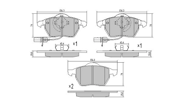 Kit de plaquettes de frein, frein à disque FREMAX FBP-0876-01