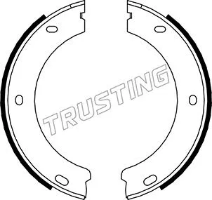 Jeu de mâchoires de frein, frein de stationnement TRUSTING 079.188