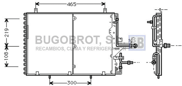 Condenseur, climatisation BUGOBROT 62-MS5233
