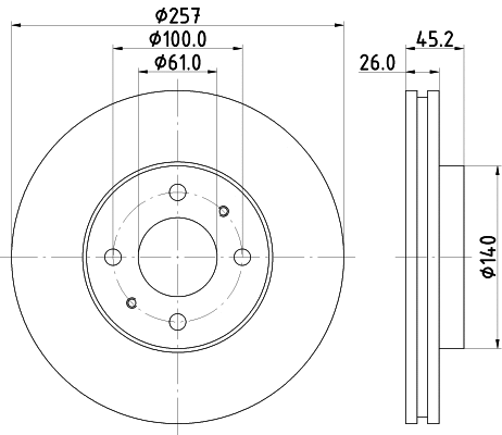 Disque de frein MINTEX MDC864