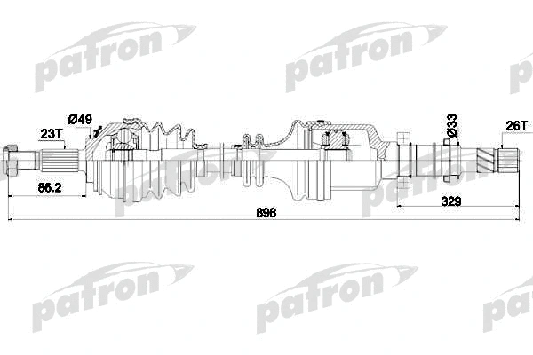 Arbre de transmission PATRON PDS0242
