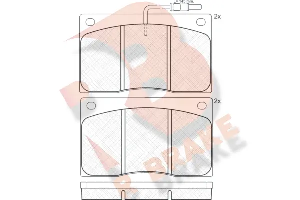 Kit de plaquettes de frein, frein à disque R BRAKE RB0544