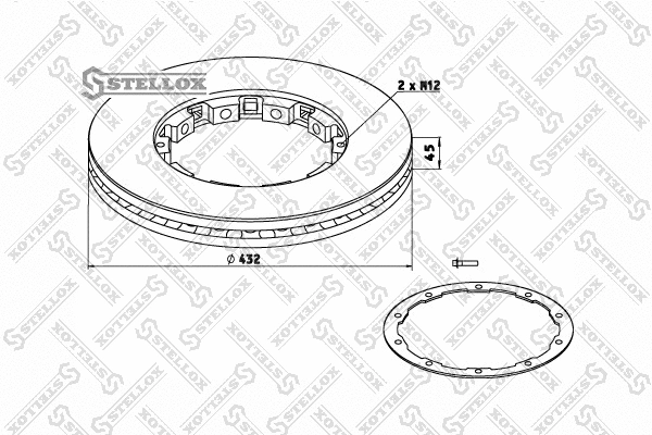 Disque de frein STELLOX 85-00758-SX