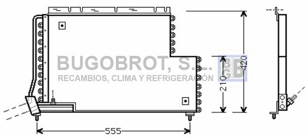 Condenseur, climatisation BUGOBROT 62-VO5131