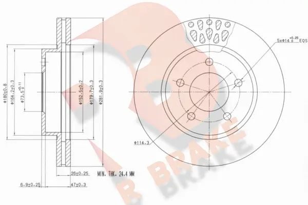 Disque de frein R BRAKE 78RBD20001