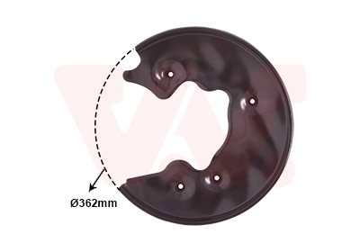 Déflecteur, disque de frein VAN WEZEL 0327374