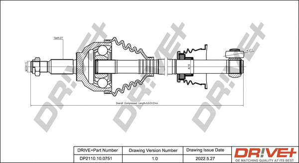 Arbre de transmission Dr!ve+ DP2110.10.0751
