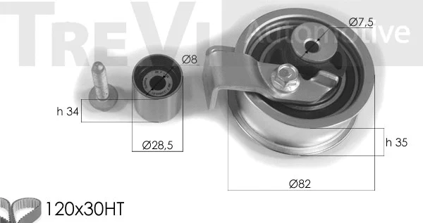 Kit de courroie crantée TREVI AUTOMOTIVE KD1268