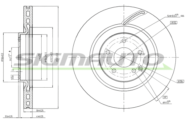 Disque de frein SIGMAUTO DBB585V