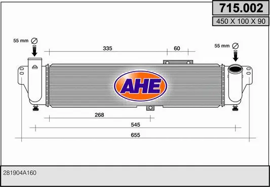 Refroidisseur d'air de suralimentation AHE 715.002