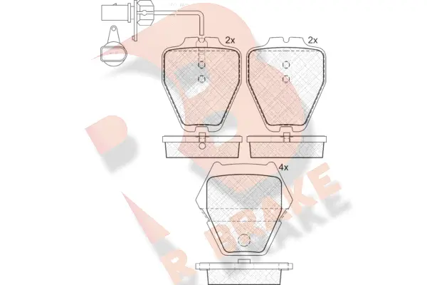 Kit de plaquettes de frein, frein à disque R BRAKE RB1571