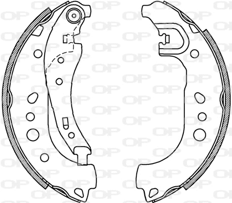 Jeu de mâchoires de frein OPEN PARTS BSA2258.00