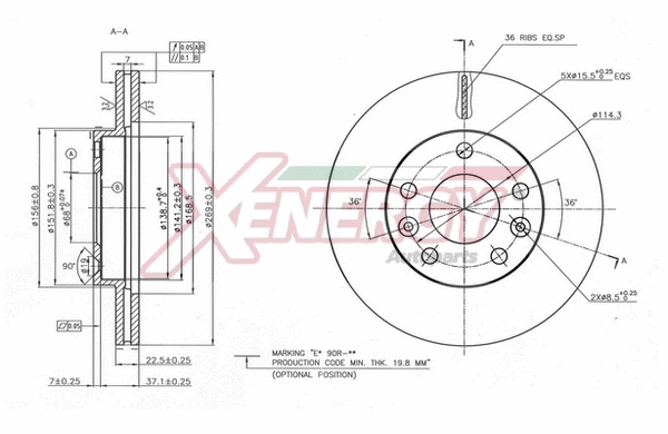 Disque de frein AP XENERGY X602787