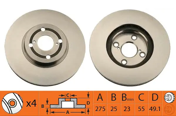 Disque de frein SB BR21185T