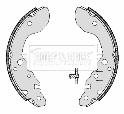 Jeu de mâchoires de frein BORG & BECK BBS6304