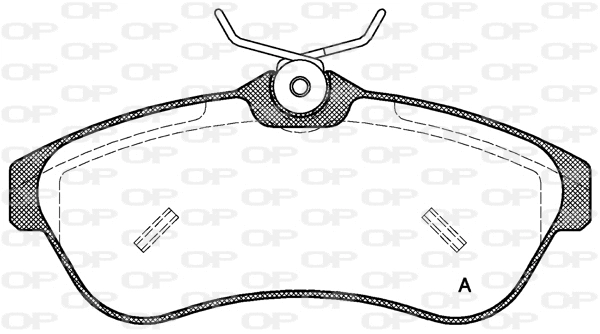 Kit de plaquettes de frein, frein à disque OPEN PARTS BPA0880.00