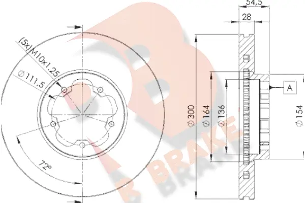 Disque de frein R BRAKE 78RBD25630