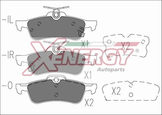 Kit de plaquettes de frein, frein à disque AP XENERGY X41194
