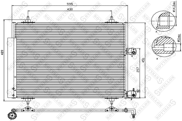 Condenseur, climatisation STELLOX 10-45409-SX