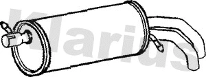 Silencieux arrière KLARIUS 210541