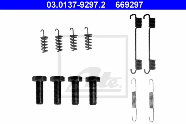 Kit d'accessoires, mâchoires de frein de stationnement ATE-APAC 03.0137-9297.2