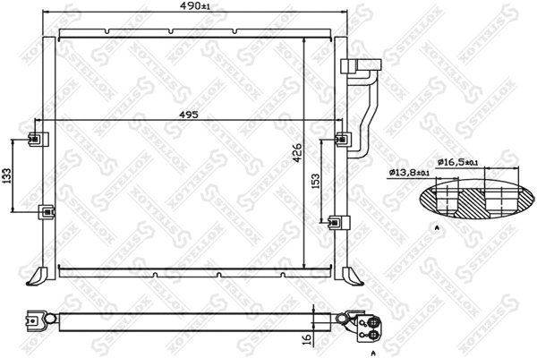 Condenseur, climatisation STELLOX 10-45004-SX
