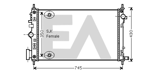 Radiateur, refroidissement du moteur EACLIMA 31R54225
