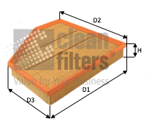 Filtre à air CLEAN FILTERS MA3492