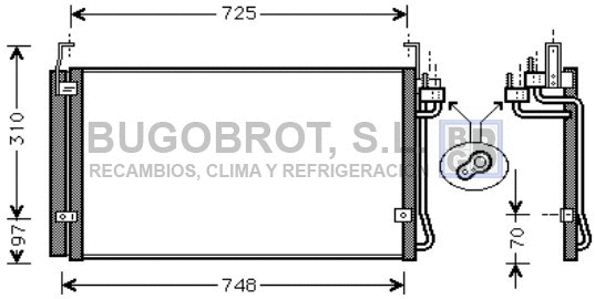 Condenseur, climatisation BUGOBROT 62-HY5072