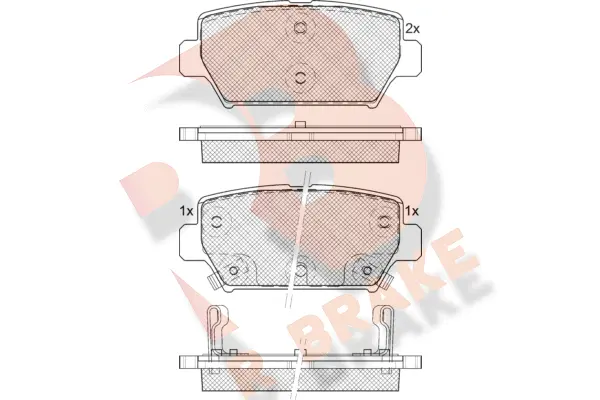 Kit de plaquettes de frein, frein à disque R BRAKE RB2338
