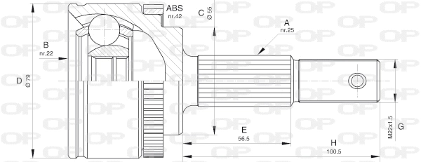 Jeu de joints, arbre de transmission OPEN PARTS CVJ5596.10