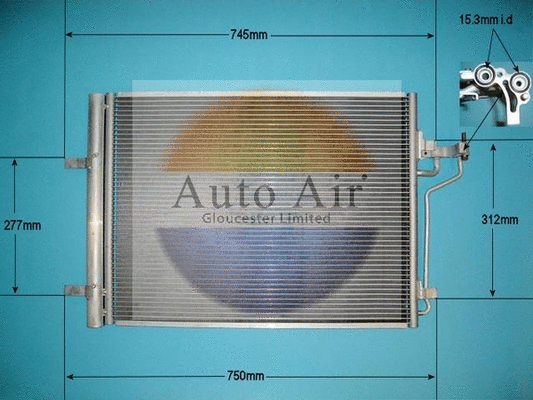 Condenseur, climatisation AUTO AIR GLOUCESTER 16-6227