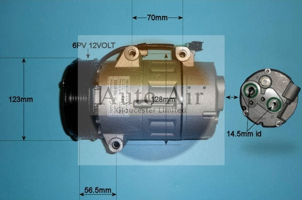 Compresseur, climatisation AUTO AIR GLOUCESTER 14-0097P
