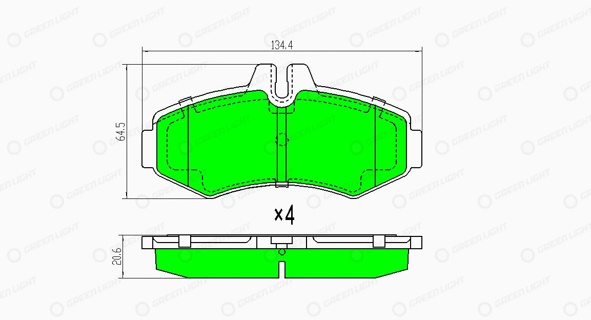 Kit de plaquettes de frein, frein à disque Automotive Adriado GLBP0122